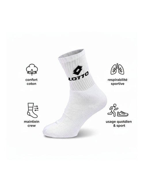 Chaussettes SPORT LOTTO CREW - Pack de 9 Paires - Kiabi
