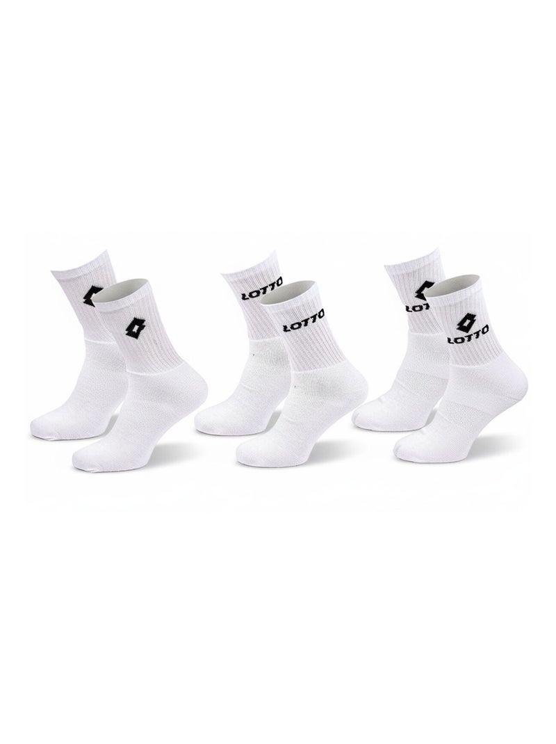 Chaussettes SPORT LOTTO CREW - Pack de 9 Paires Noir Blanc - Kiabi