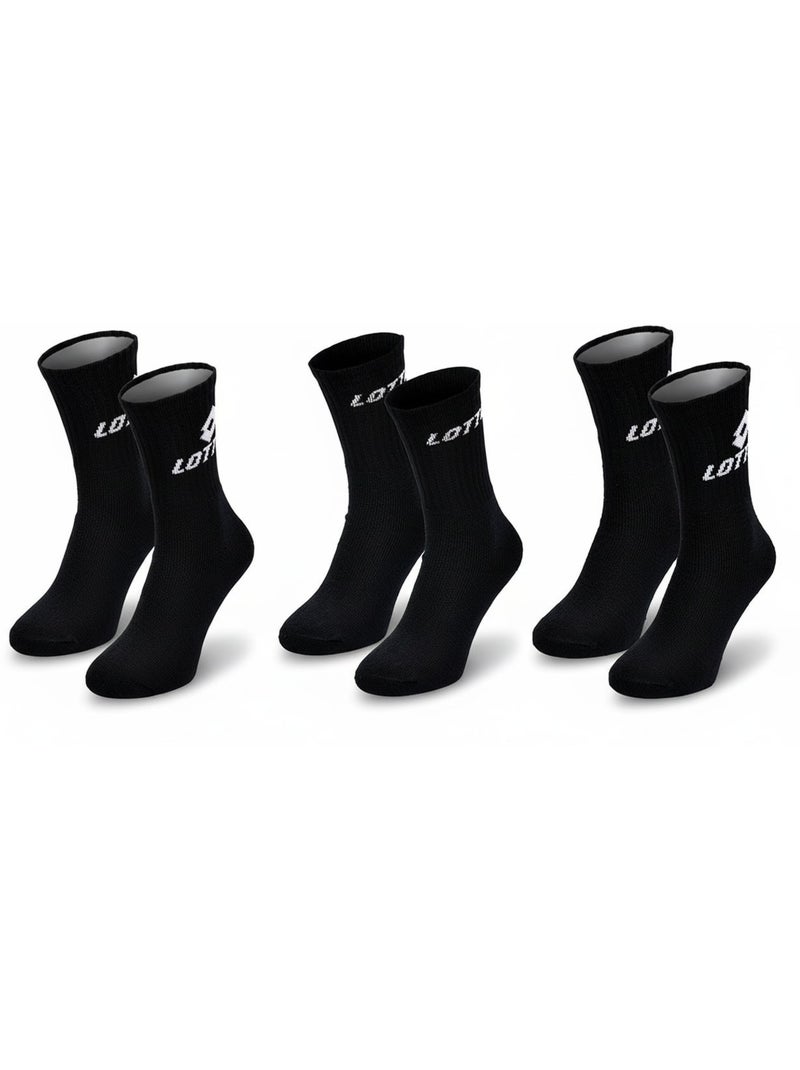 Chaussettes SPORT LOTTO CREW - Pack de 9 Paires Noir - Kiabi