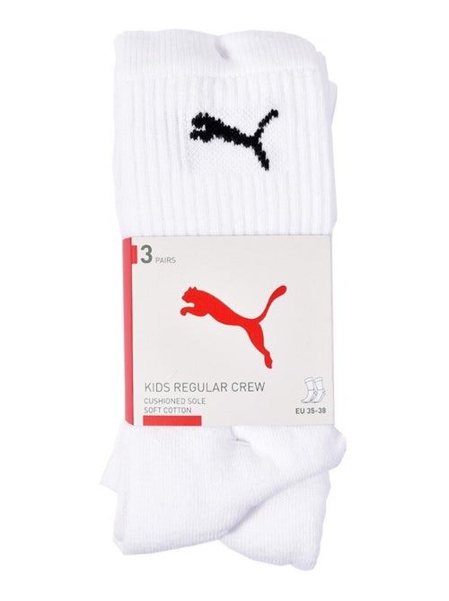 Chaussettes Sport PUMA Tennis CREW JUNIOR - Pack de 3 - Kiabi