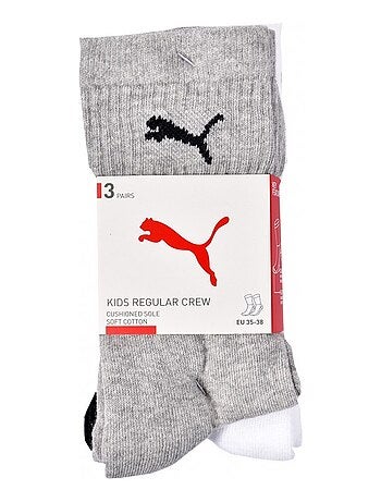 Chaussettes Sport PUMA Tennis CREW JUNIOR - Pack de 3
