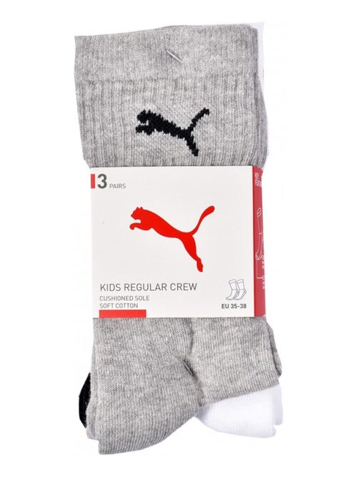 Chaussettes Sport PUMA Tennis CREW JUNIOR - Pack de 3 - Kiabi