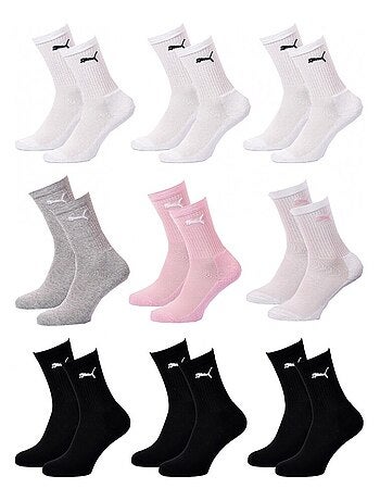 Chaussettes Sport PUMA Tennis CREW JUNIOR - Pack de 9