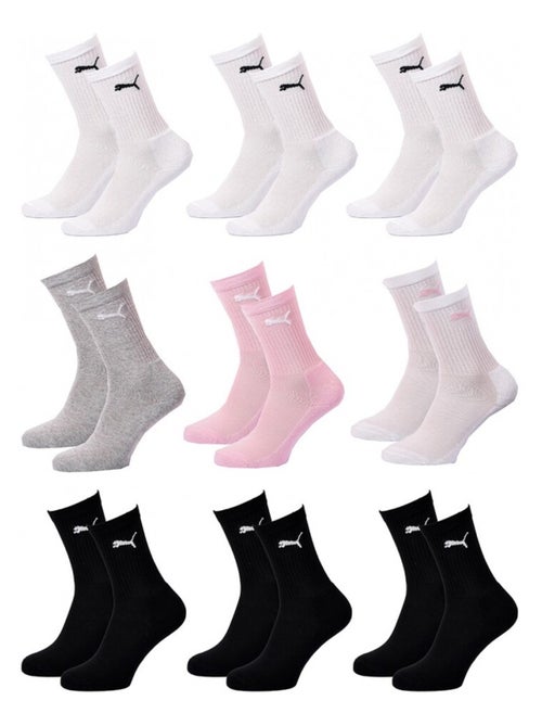 Chaussettes Sport PUMA Tennis CREW JUNIOR - Pack de 9 - Kiabi