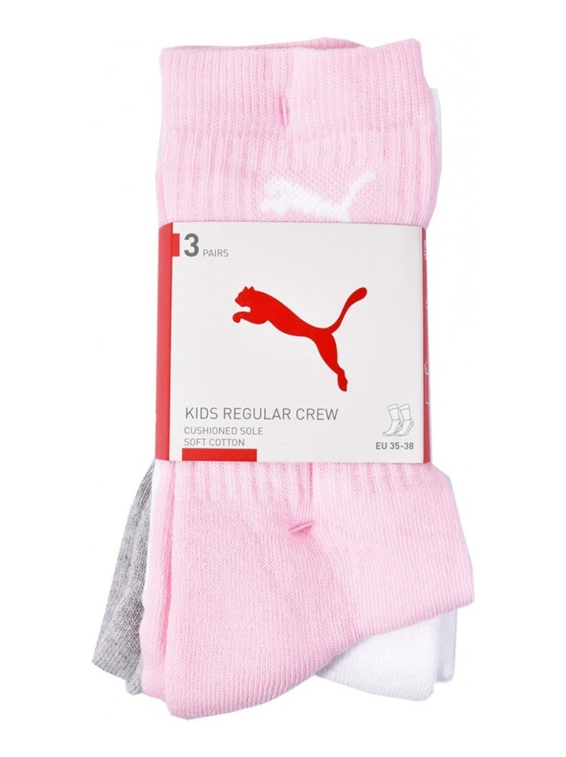 Chaussettes Sport PUMA Tennis CREW JUNIOR - Pack de 9 Multicolore - Kiabi