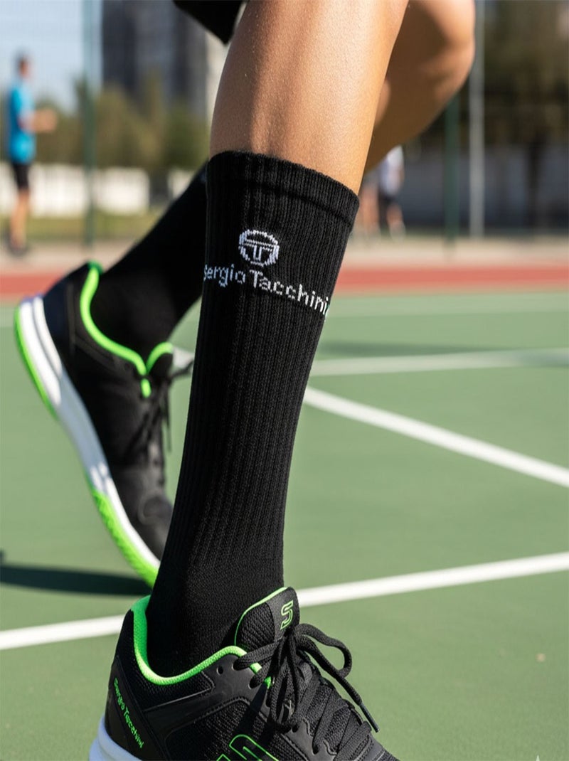 Chaussettes SPORT SERGIO TACCHINI - Pack de 12 Paires Blanc Noir - Kiabi