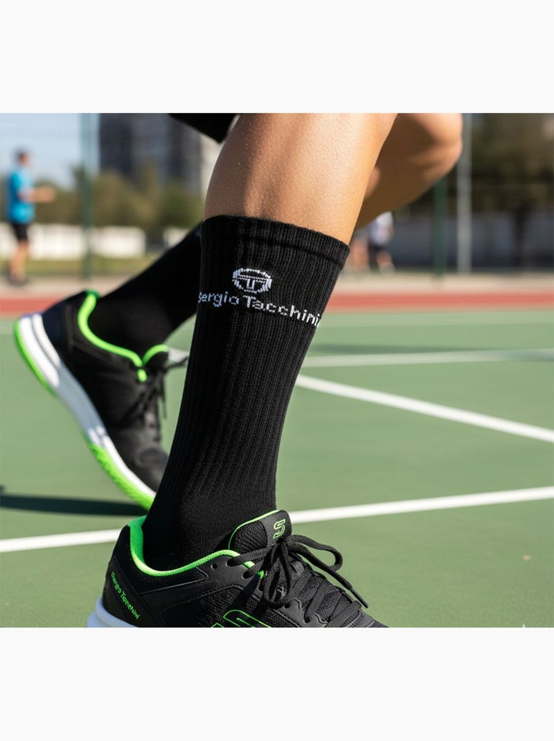 Chaussettes SPORT SERGIO TACCHINI - Pack de 9 Paires Noir Blanc Noir - Kiabi