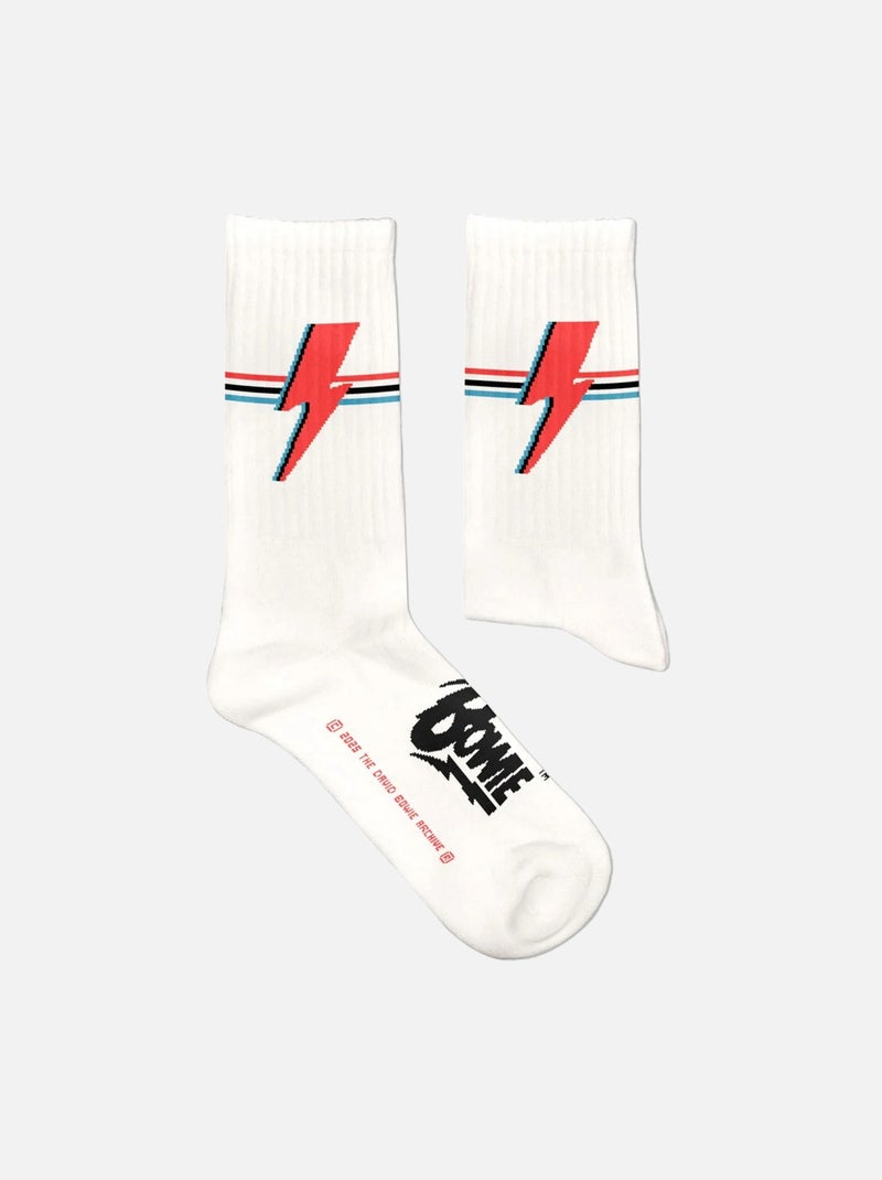 Chaussettes Sport Sock Affairs David Bowie, Aladdin Sane Blanc - Kiabi