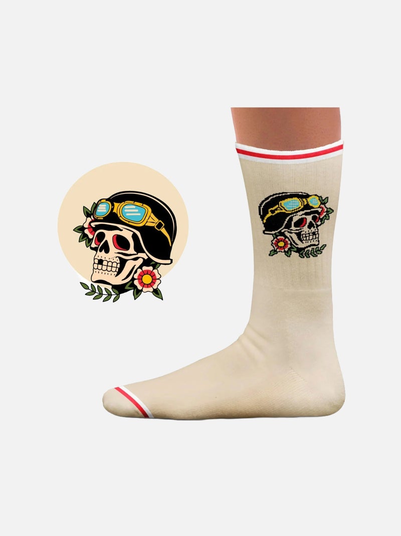 Chaussettes Sport Sock Affairs Tatouage Symbole Américain Beige - Kiabi