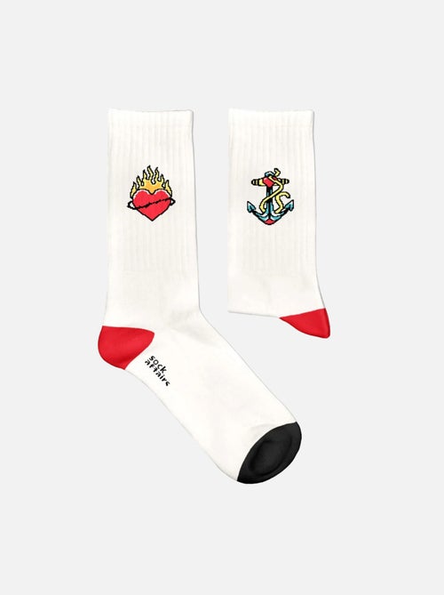 Chaussettes Sport Sock Affairs Tatouage Symboles Romantiques - Kiabi