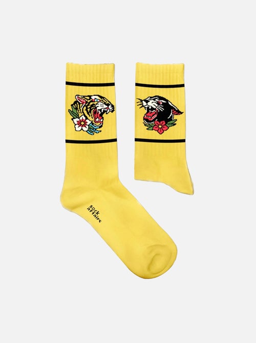 Chaussettes Sport Sock Affairs Tatouage Tigre & Panthère - Kiabi