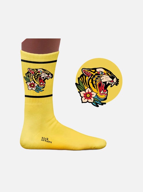 Chaussettes Sport Sock Affairs Tatouage Tigre & Panthère - Kiabi