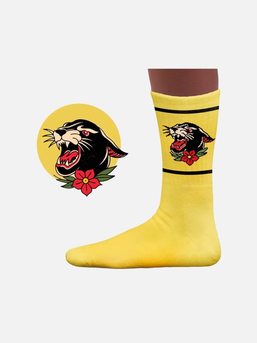 Chaussettes Sport Sock Affairs Tatouage Tigre & Panthère - Kiabi
