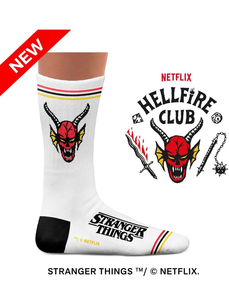 Chaussettes Sport Stranger Things Hellfire Club Noir - Kiabi