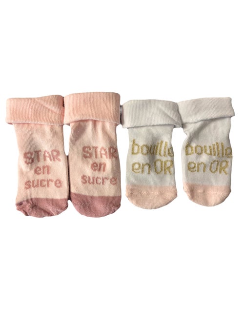 Chaussettes Star en Sucre et Bouille d'Amourx2 Les Chatounets - Kiabi