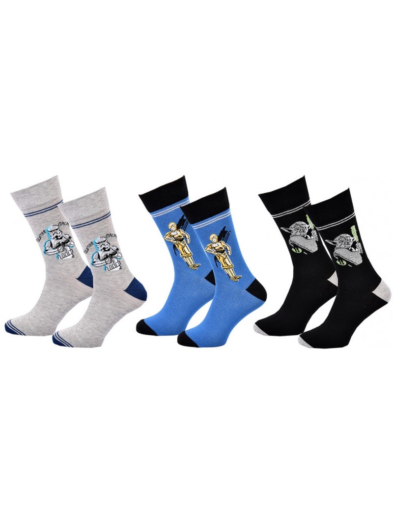Chaussettes Star Wars - Pack de 3 Multicolore - Kiabi