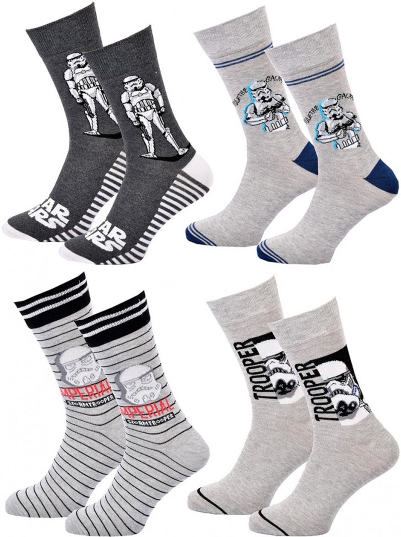 Chaussettes Star Wars - Pack de 4 Multicolore - Kiabi