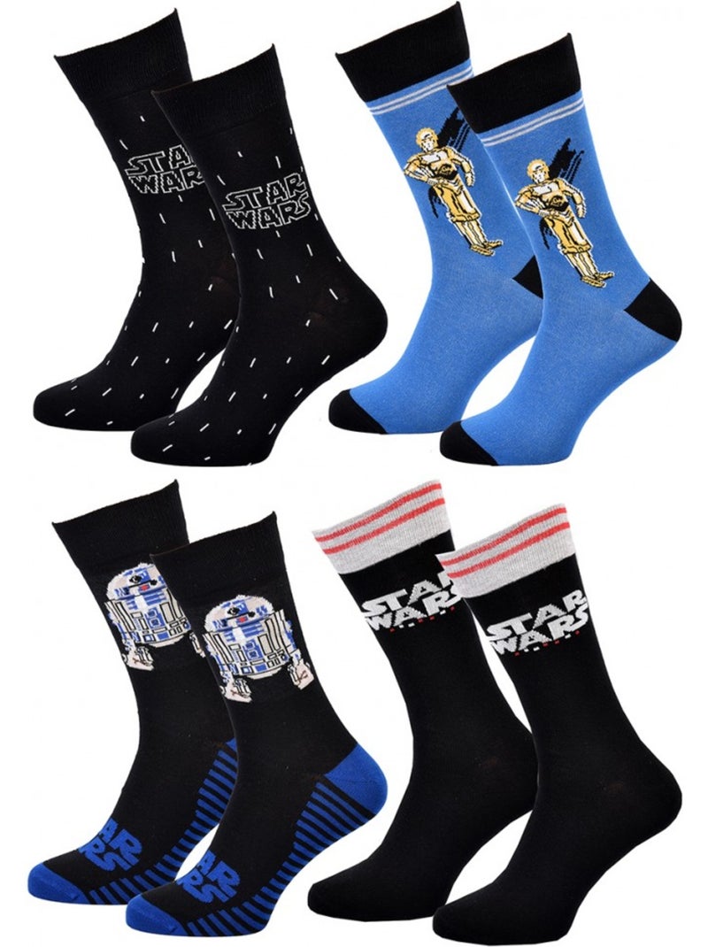 Chaussettes Star Wars - Pack de 4 Multicolore - Kiabi