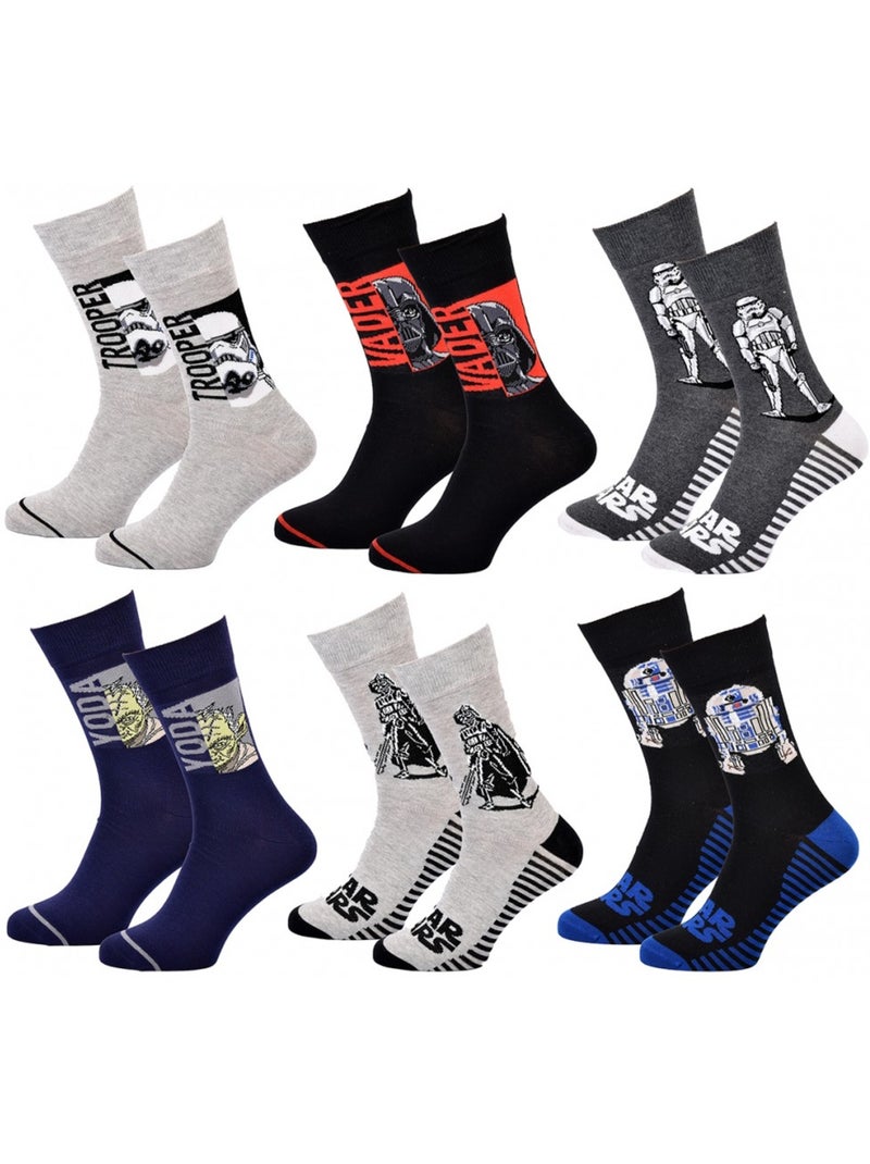 Chaussettes Star Wars - Pack de 6 Multicolore - Kiabi