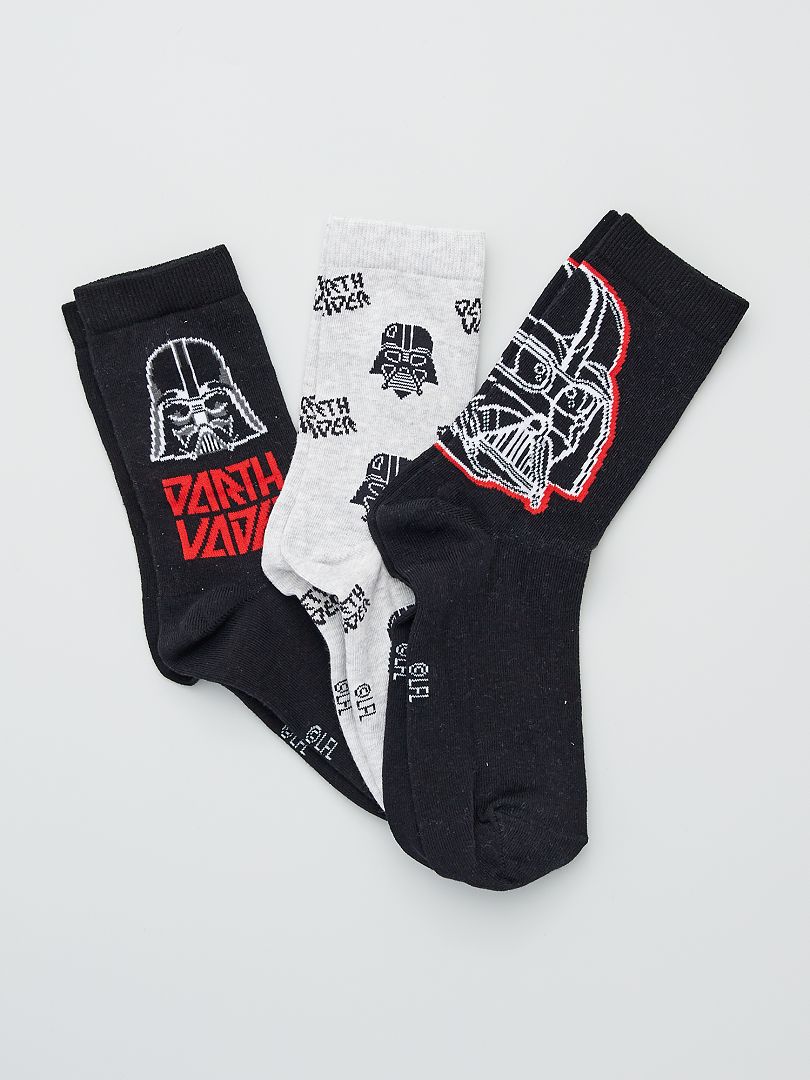 Chaussettes 'Star Wars' Lot de 3 paires noir /gris/noir - Kiabi