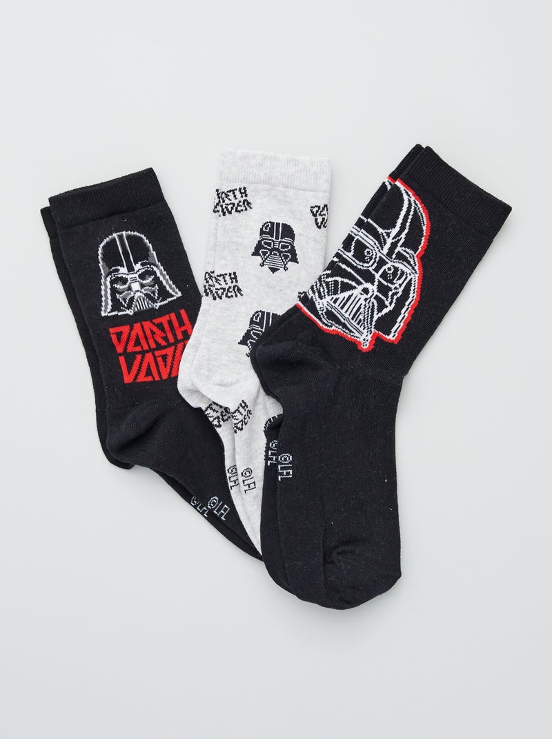 Chaussettes 'Star Wars' Lot de 3 paires noir /gris/noir - Kiabi