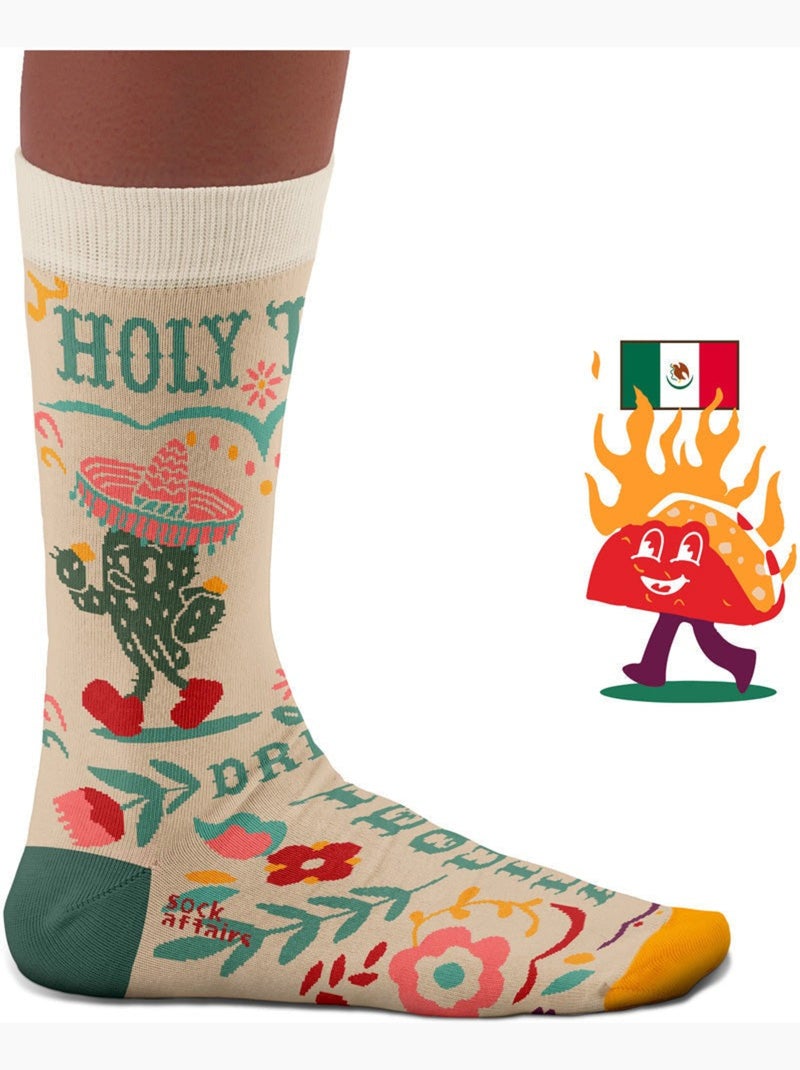 Chaussettes Tacos Mexicains Beige - Kiabi