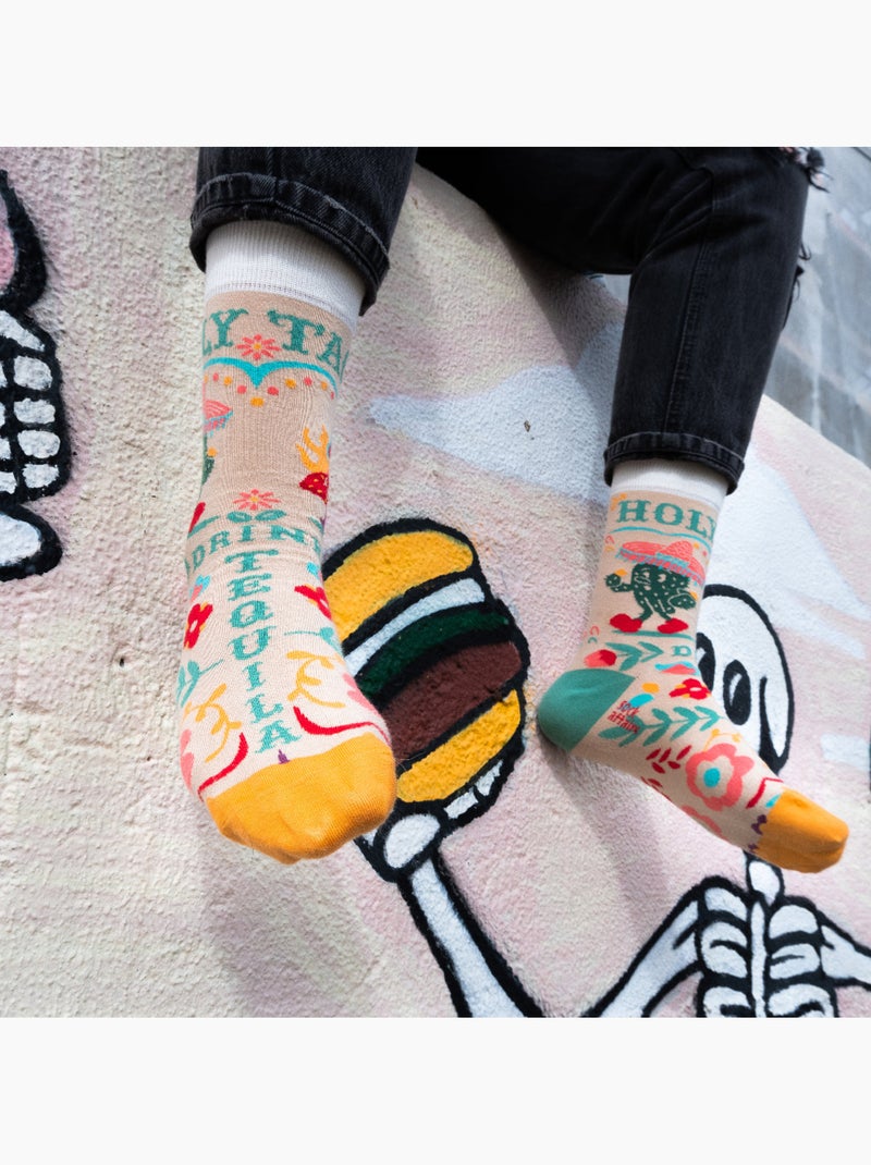 Chaussettes Tacos Mexicains Beige - Kiabi