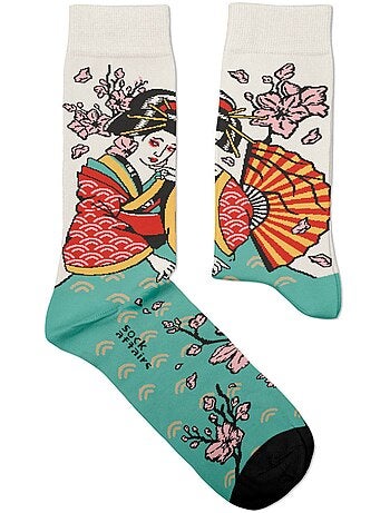 Chaussettes Tatouage Traditionnel Geisha