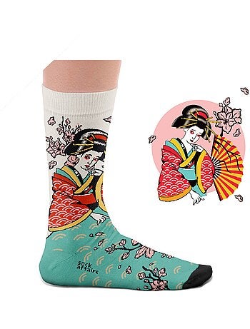 Chaussettes Tatouage Traditionnel Geisha