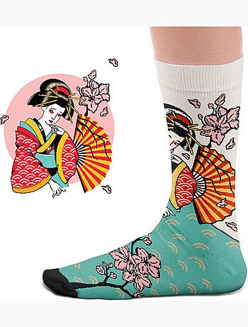Chaussettes Tatouage Traditionnel Geisha