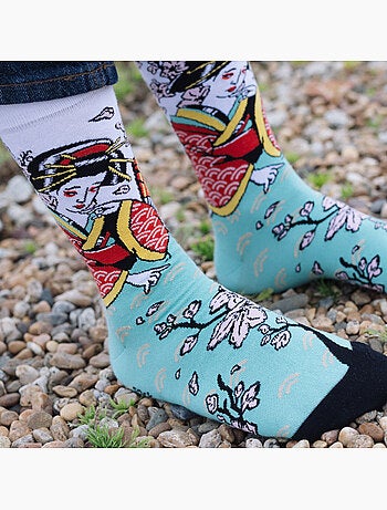 Chaussettes Tatouage Traditionnel Geisha
