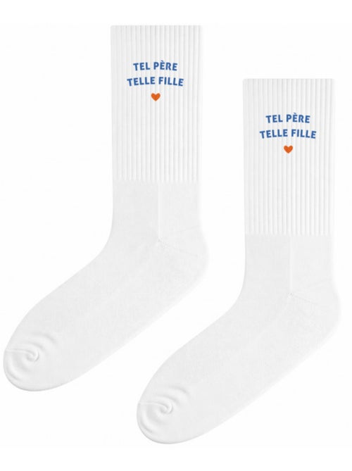 Chaussettes TEL PÈRE TELLE FILLE CŒUR - Kiabi Chaussettes TEL PÈRE TELLE FILLE CŒUR - Kiabi