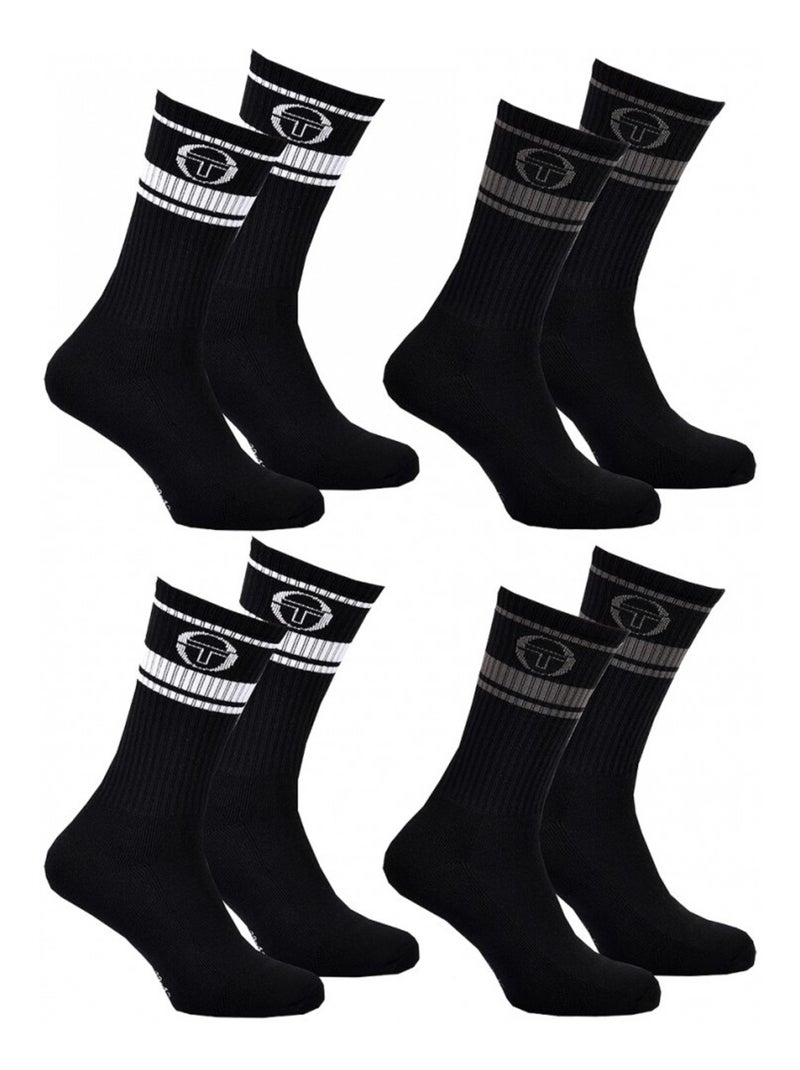 Chaussettes TENNIS SERGIO TACCHINI Lot de 4 Paires Multicolore - Kiabi
