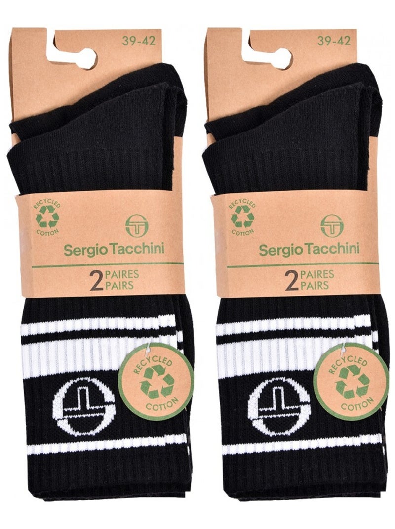 Chaussettes TENNIS SERGIO TACCHINI Lot de 4 Paires Multicolore - Kiabi