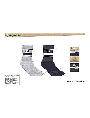 Chaussettes TENNIS SERGIO TACCHINI Lot de 4 Paires