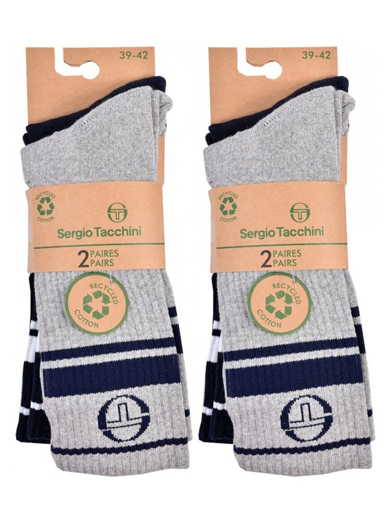 Chaussettes TENNIS SERGIO TACCHINI Lot de 4 Paires Multicolore - Kiabi