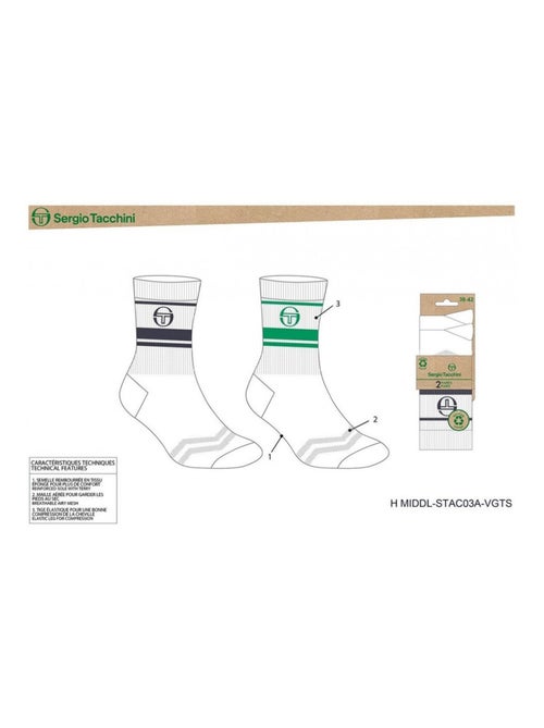 Chaussettes TENNIS SERGIO TACCHINI - Kiabi