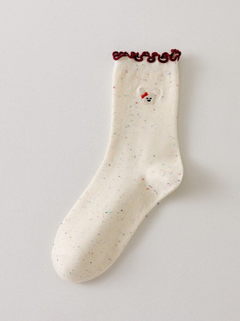 Chaussettes Têtes Animaux & Volants Beige - Kiabi