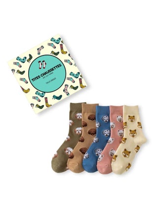 Chaussettes Têtes de chiens (Lot x5)| Titeschaussettes