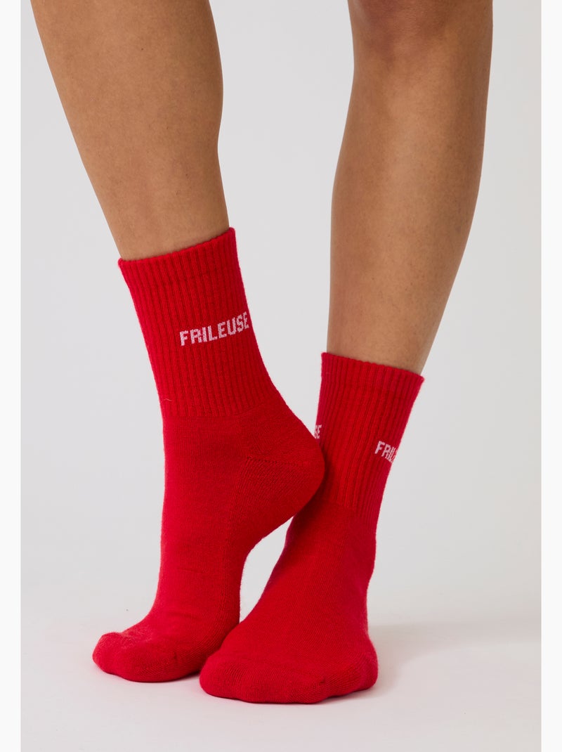 Chaussettes thermolactyl message frileuse - damart Rouge - Kiabi