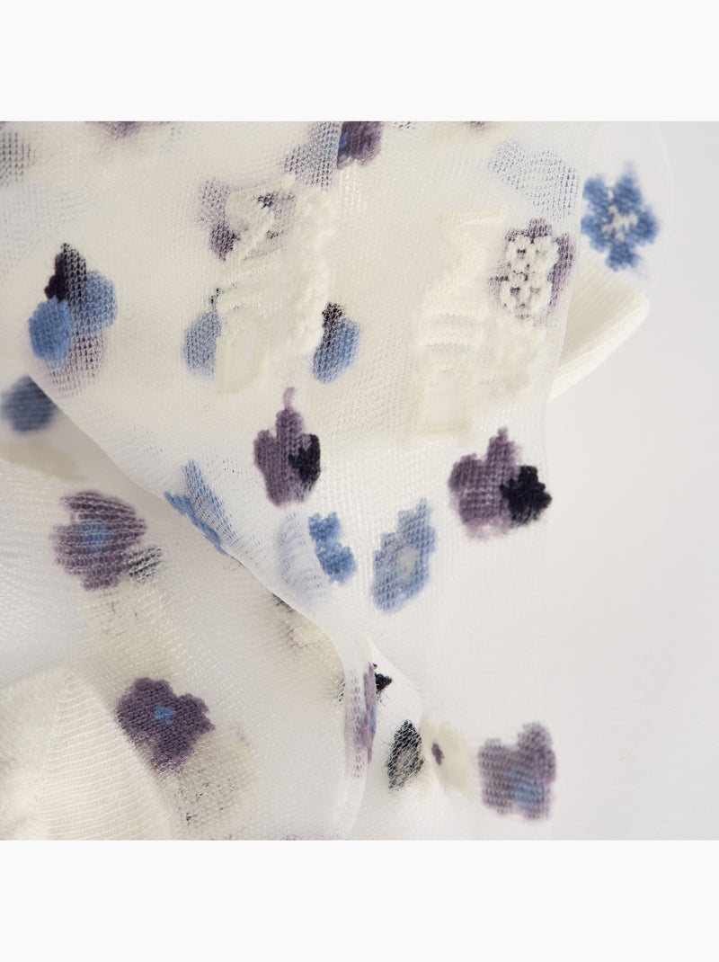 Chaussettes transparentes Socks Petal Bleu - Kiabi