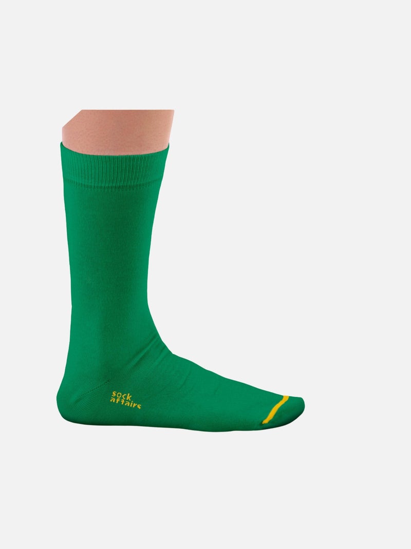 Chaussettes Unies Coton Bio Vertes Vert - Kiabi