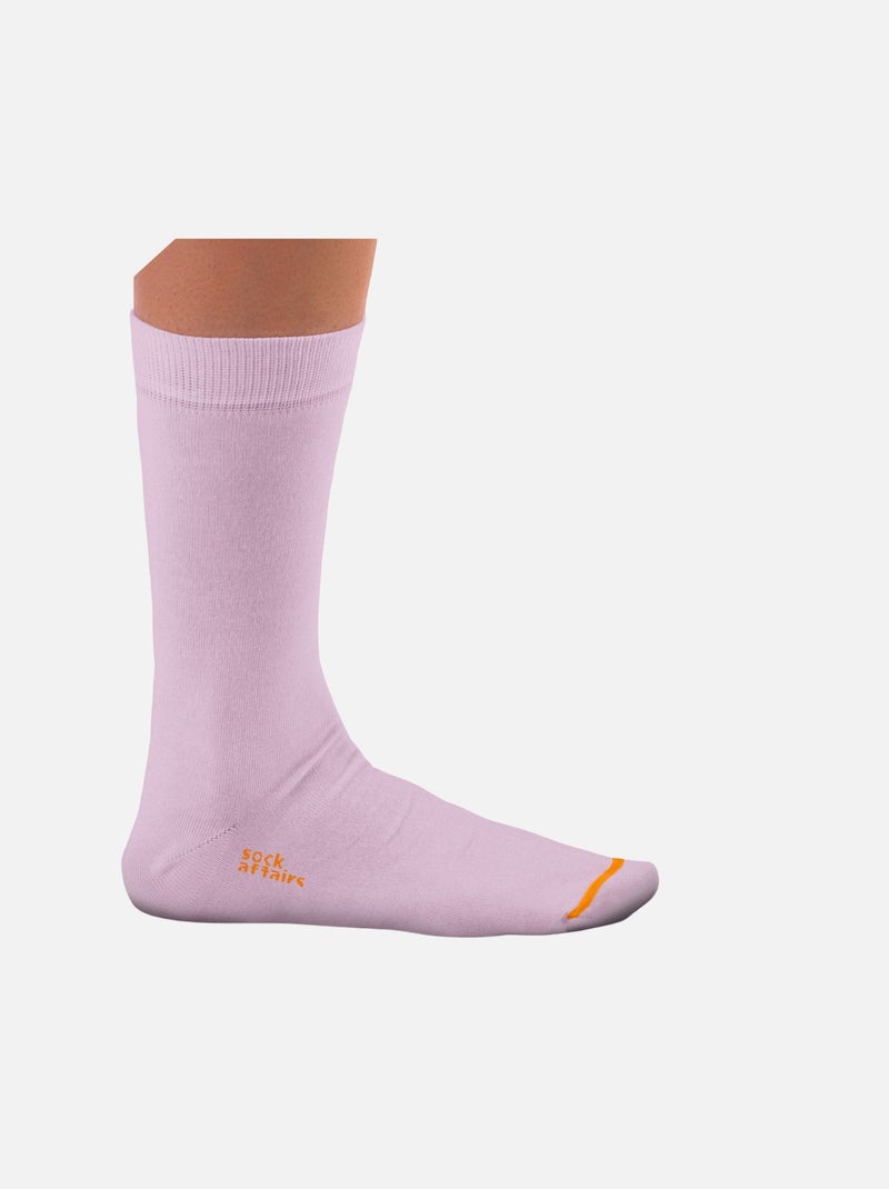 Chaussettes Unies Coton Bio Violettes Violet - Kiabi