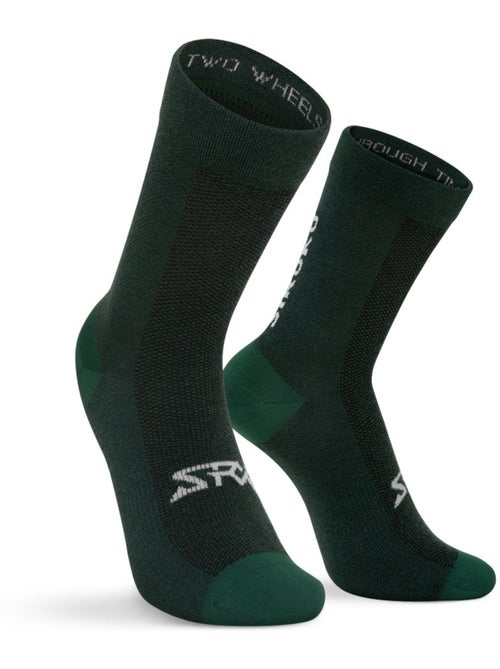 Chaussettes vélo avec laine mérinos cyclisme homme et femme srx arbor - Kiabi
