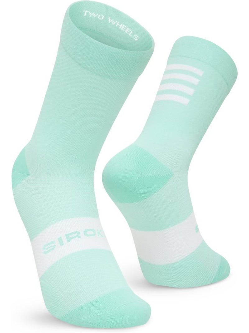 Chaussettes vélo cyclisme homme et femme s1  aqua Bleu - Kiabi