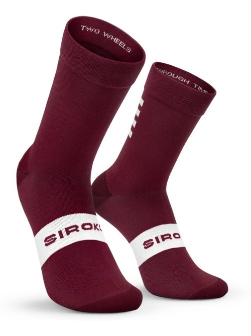 Chaussettes vélo cyclisme homme et femme s1 burgundy - Kiabi Chaussettes vélo cyclisme homme et femme s1 burgundy - Kiabi