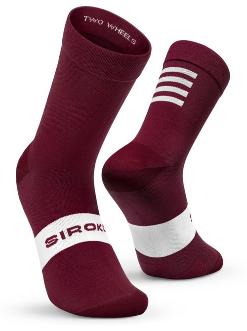 Chaussettes vélo cyclisme homme et femme s1 burgundy - Kiabi Chaussettes vélo cyclisme homme et femme s1 burgundy - Kiabi