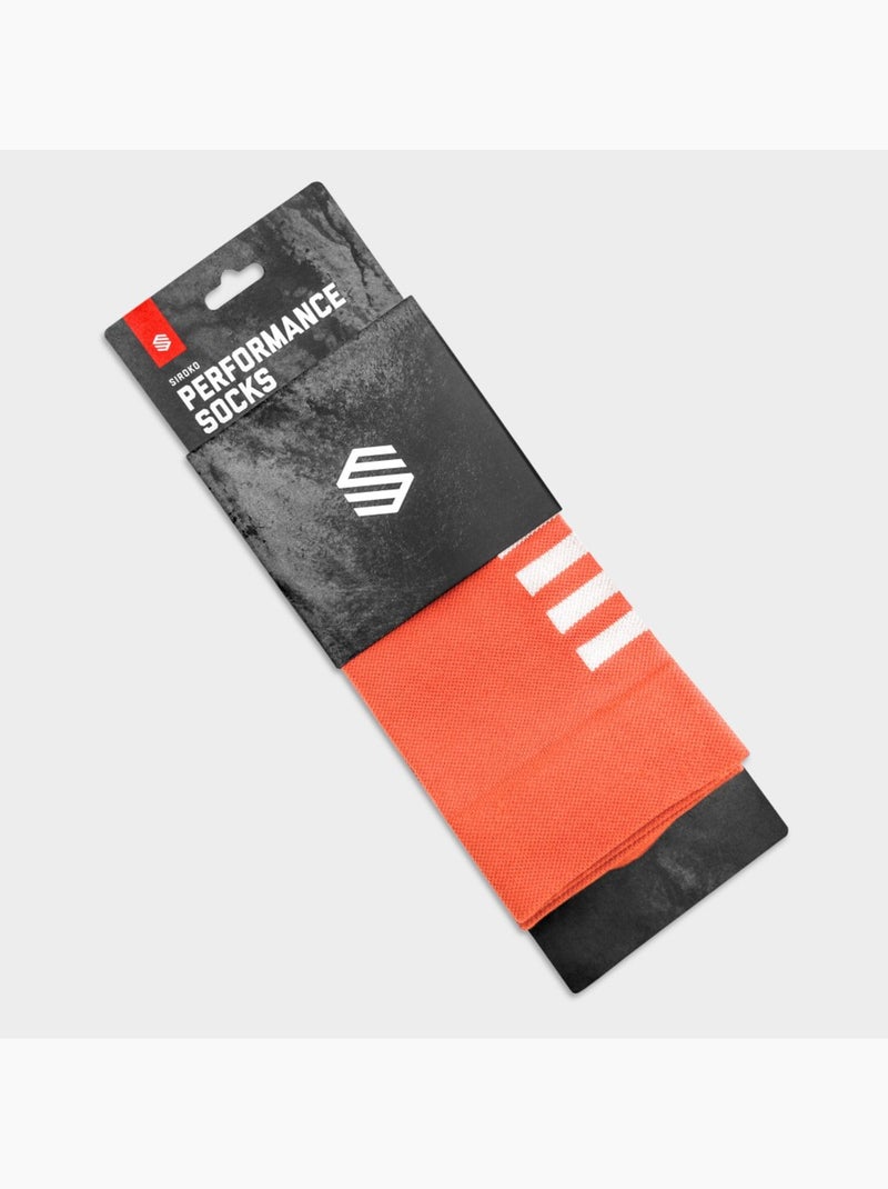 Chaussettes vélo cyclisme homme et femme s1  flanders Orange - Kiabi