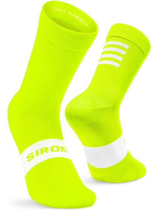 Chaussettes vélo cyclisme homme et femme s1 fluor montseny - Kiabi Chaussettes vélo cyclisme homme et femme s1 fluor montseny - Kiabi