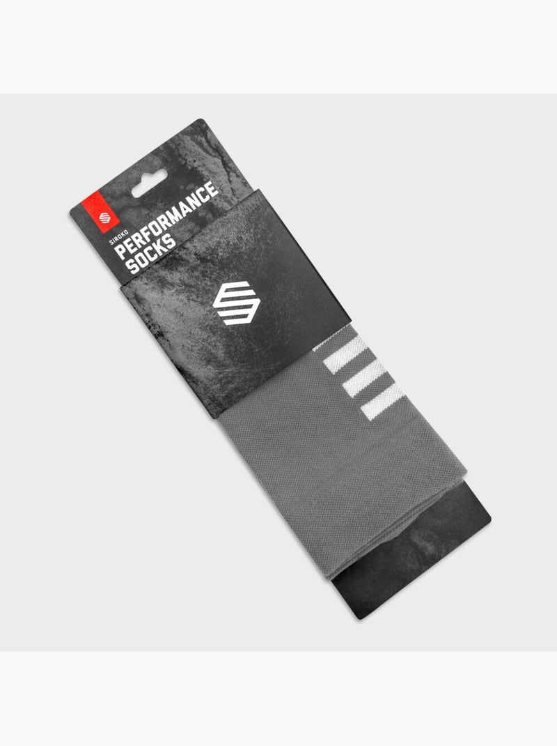 Chaussettes vélo cyclisme homme et femme s1 gray saas Argent - Kiabi